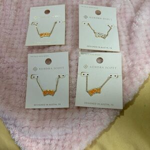 Kendra Scott Gold and Orange Halloween Necklace